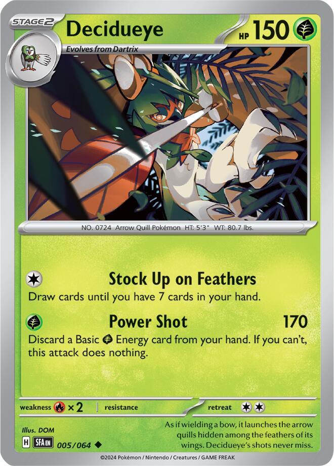 Pokemon Decidueye 5/64 Shrouded Fable