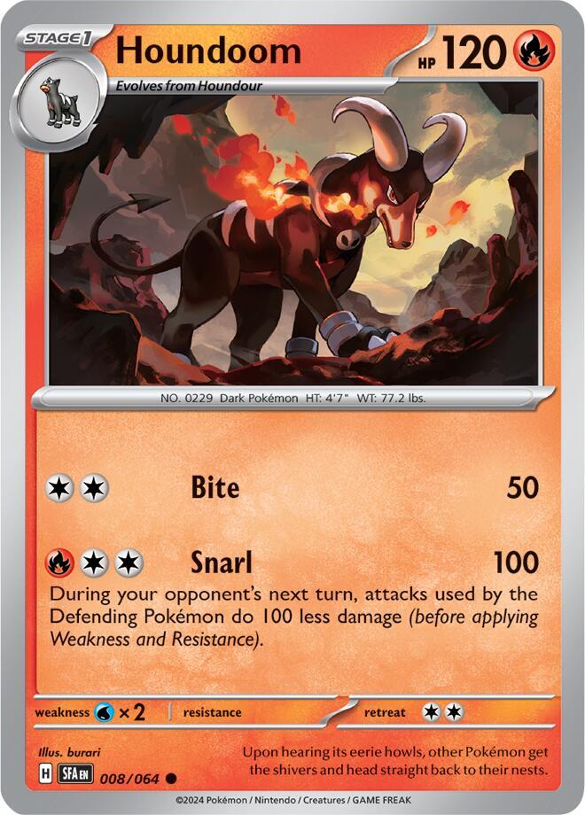 Pokemon Houndoom 8/64 Shrouded Fable