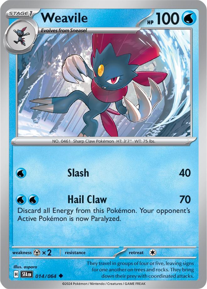 Pokemon Weavile 14/64 Shrouded Fable