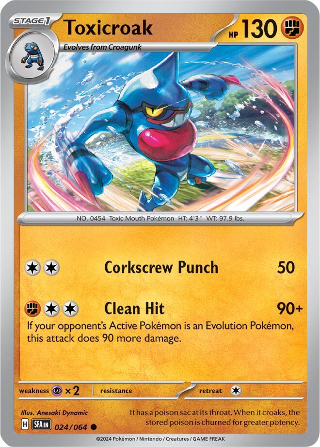 Pokemon Toxicroak 24/64 Shrouded Fable