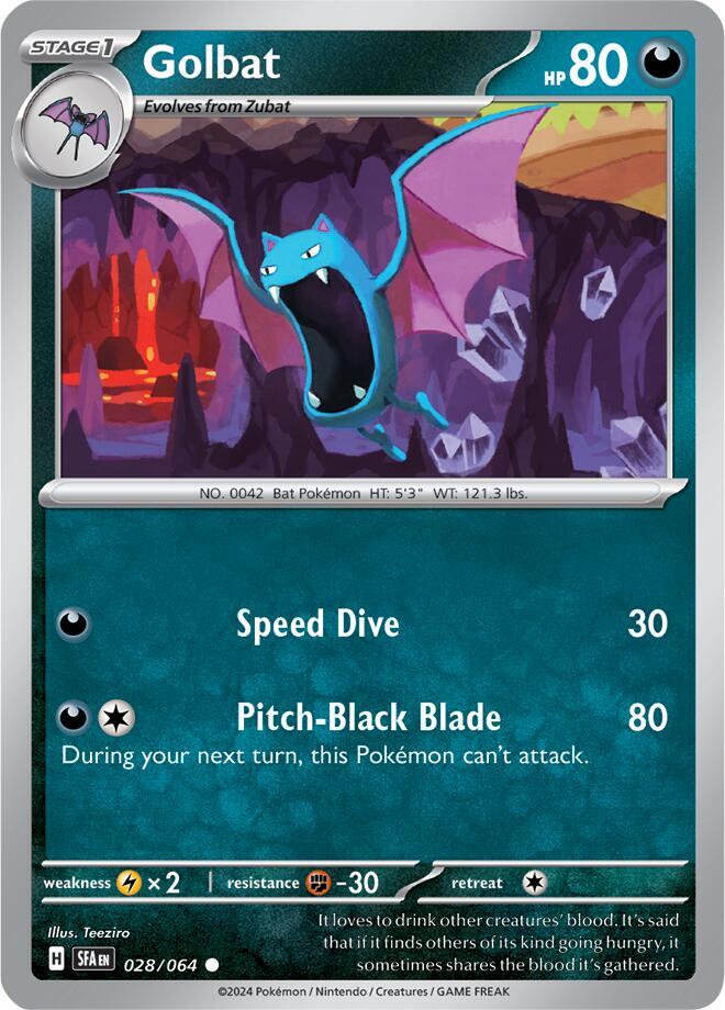 Pokemon Golbat 28/64 Shrouded Fable