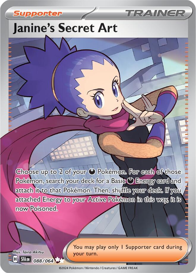Pokemon Janine's Secret Art 88/64 Shrouded Fable