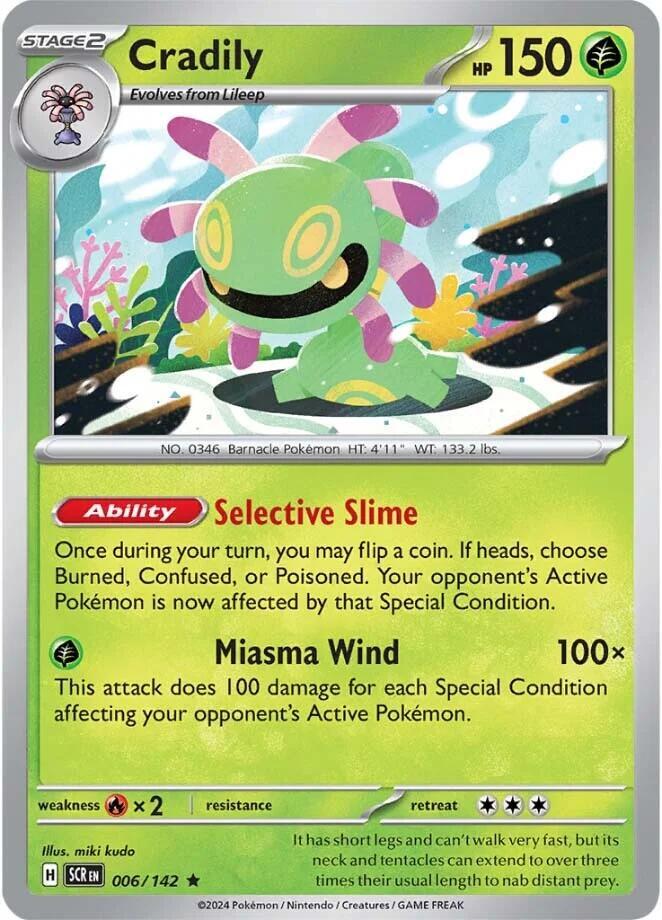 Pokemon Cradily 6/142 Stellar Crown