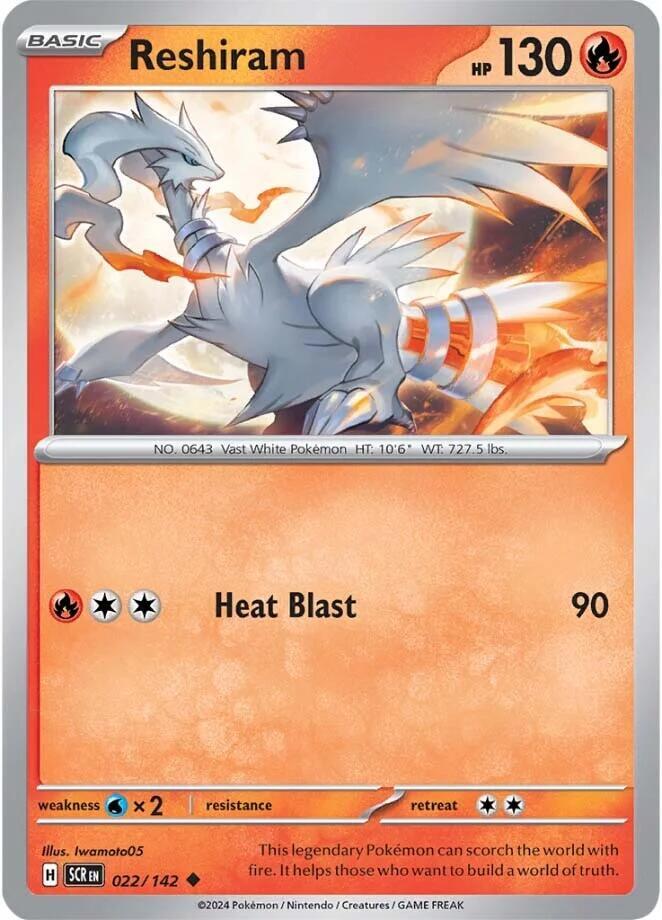 Pokemon Reshiram 22/142 Stellar Crown
