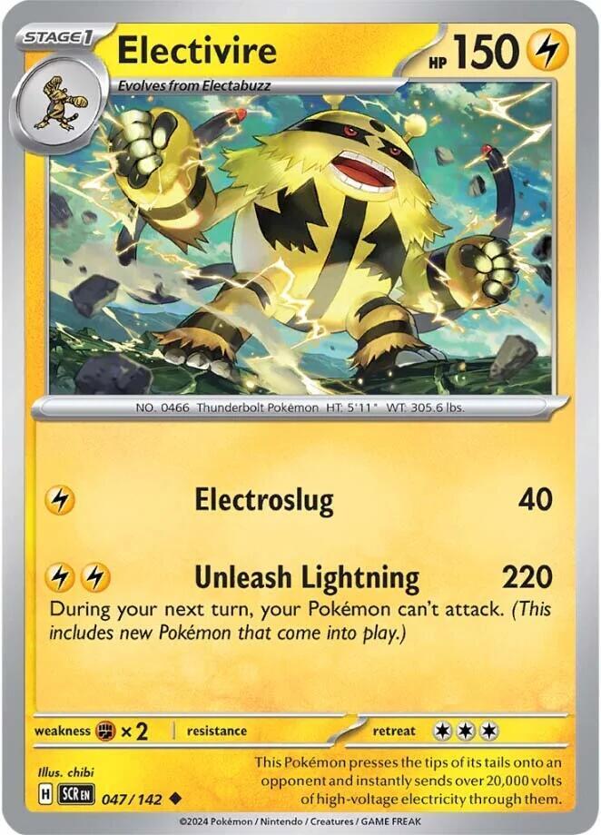 Pokemon Electivire 47/142 Stellar Crown