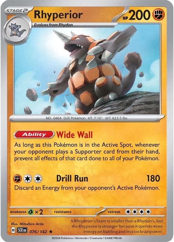 Pokemon Rhyperior 76/142 Stellar Crown