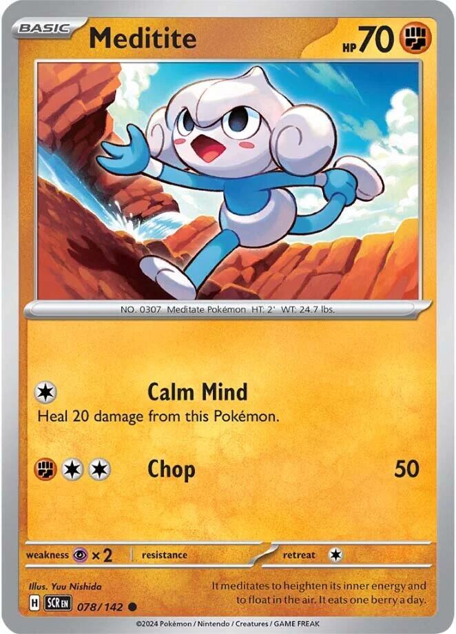 Pokemon Meditite 78/142 Stellar Crown