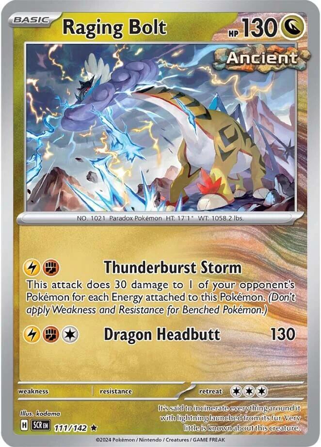 Pokemon Raging Bolt 111/142 Stellar Crown