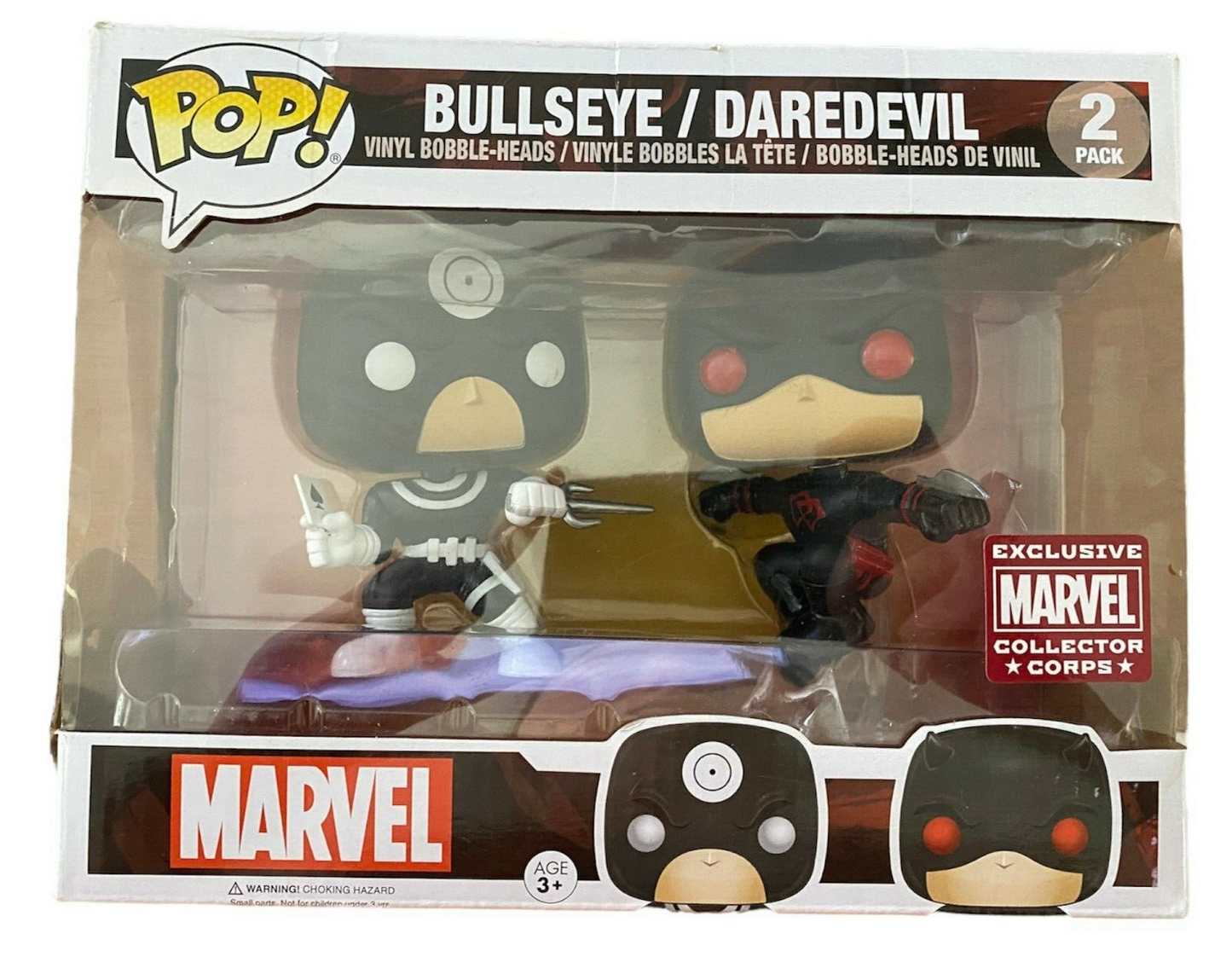 Funko Pop! Marvel Bullseye/Daredevil 2 Pack Exclusive Marvel Collector Corps