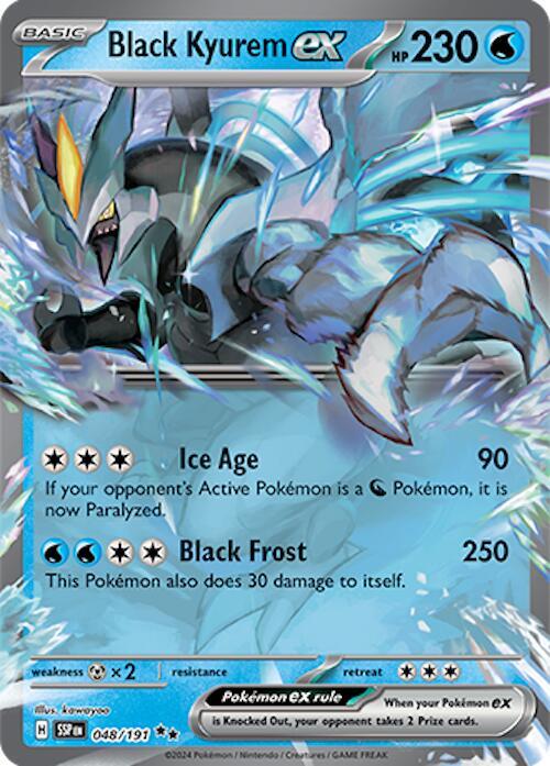 Pokemon Black Kyurem ex 48/191 Surging Sparks