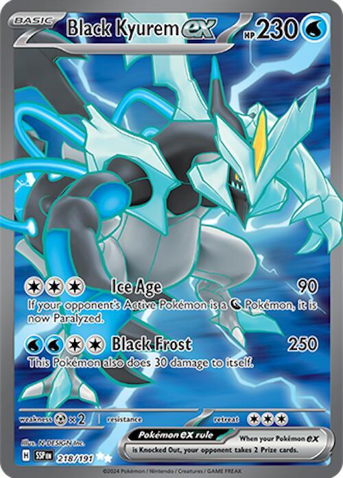 Pokemon Black Kyurem ex 218/191 Surging Sparks