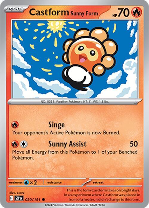 Pokemon Castform Sunny Form 20/191 Surging Sparks