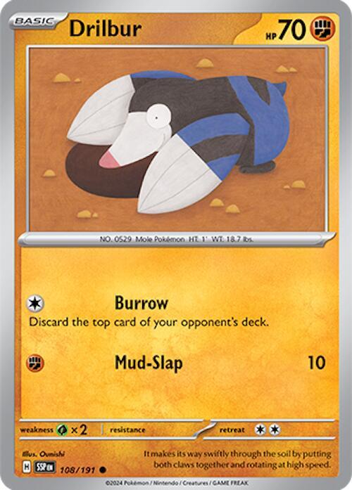 Pokemon Drilbur 108/191 Surging Sparks
