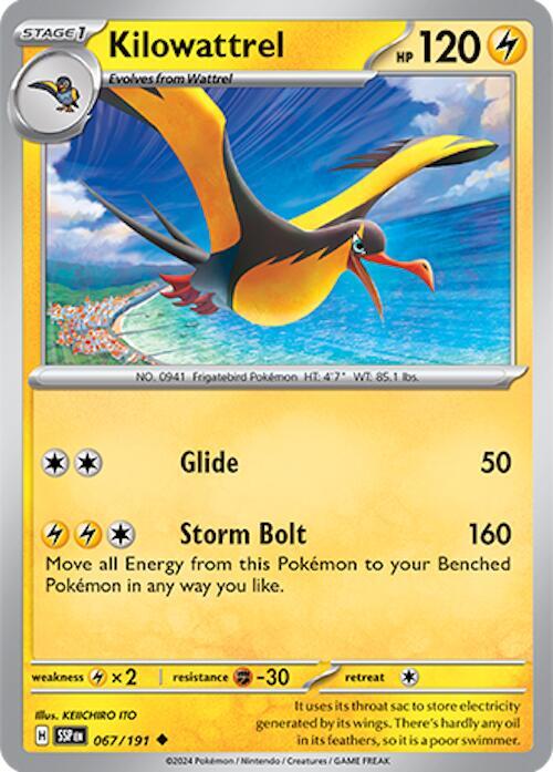 Pokemon Kilowattrel 67/191 Surging Sparks
