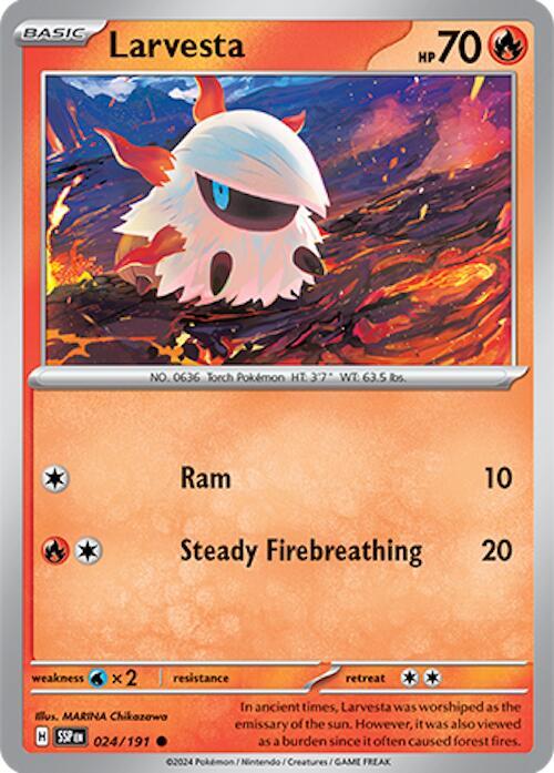 Pokemon Larvesta 24/191 Surging Sparks