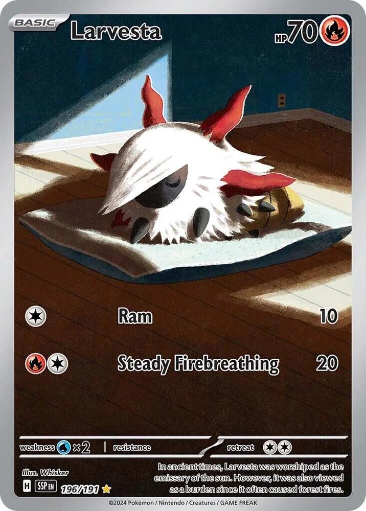 Pokemon Larvesta 196/191 Surging Sparks