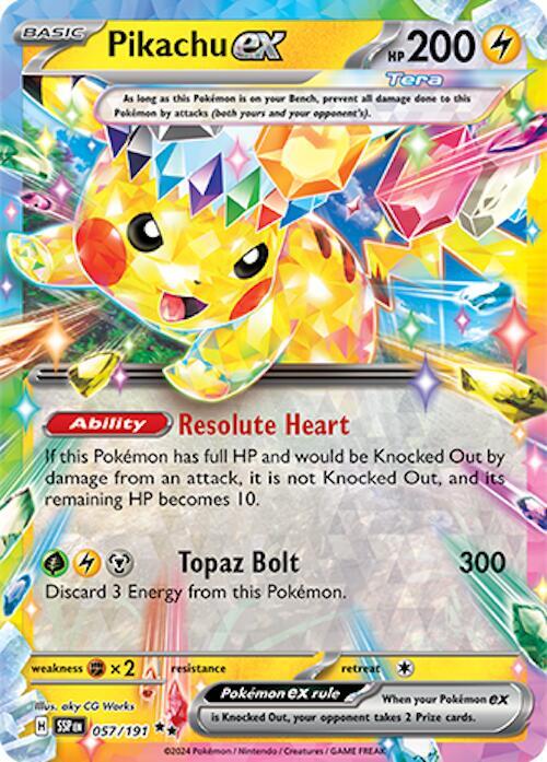 Pokemon Pikachu ex 57/191 Surging Sparks