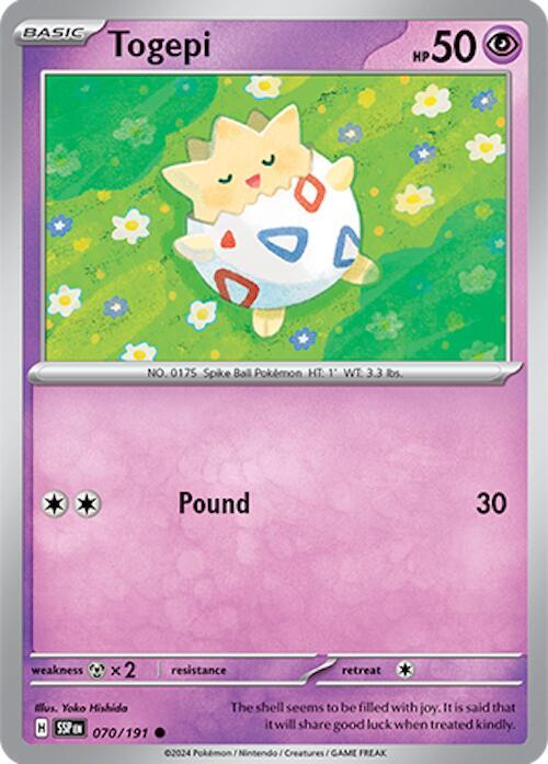 Pokemon Togepi 70/191 Surging Sparks