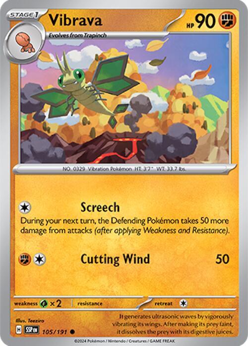 Pokemon Vibrava 105/191 Surging Sparks