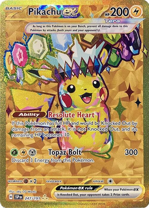 Pokemon Pikachu ex 247/191 Surging Sparks