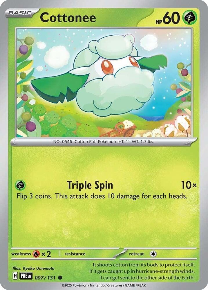 Pokemon Cottonee 7/131 Prismatic Evolutions