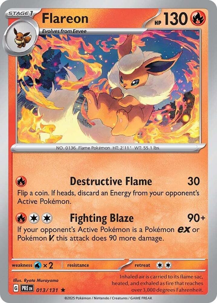 Pokemon Flareon 13/131 Prismatic Evolutions