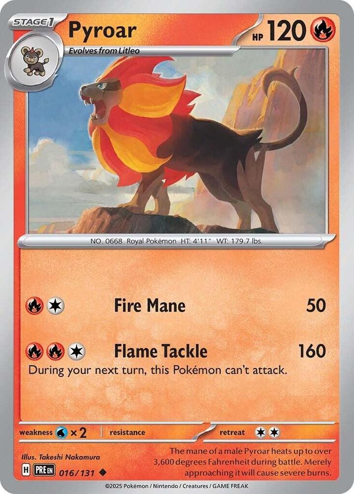 Pokemon Pyroar 16/131 Prismatic Evolutions