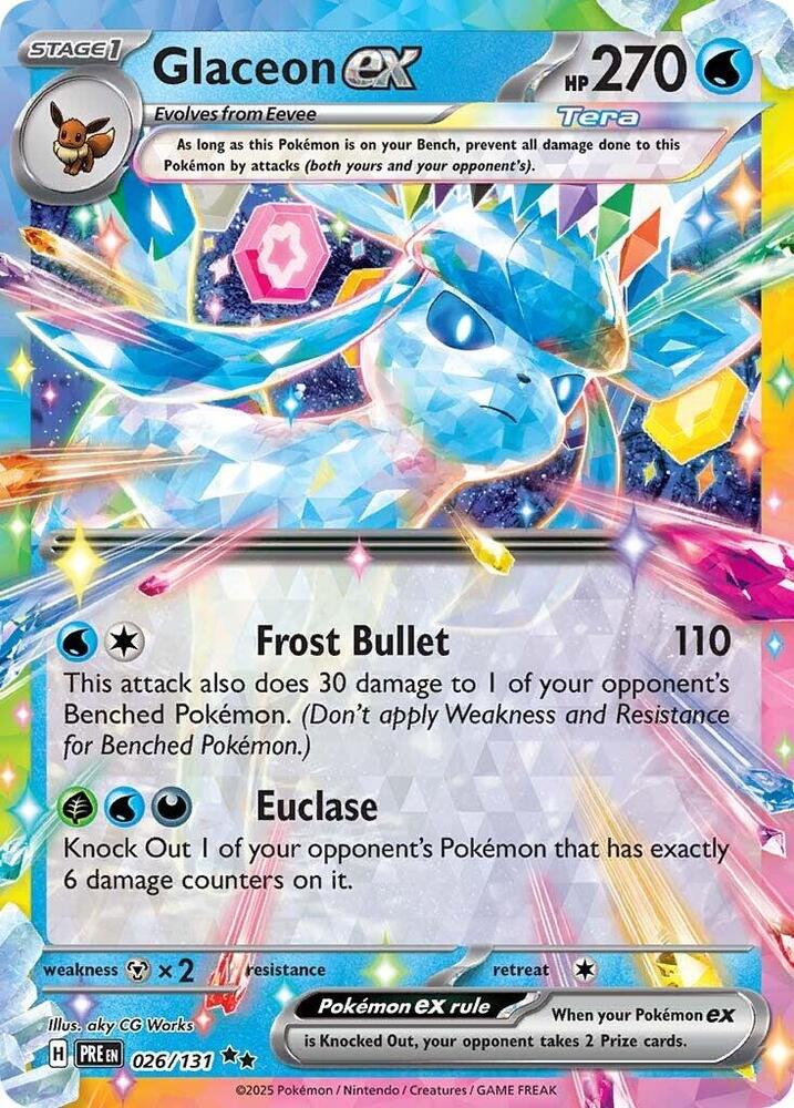 Pokemon Glaceon ex 26/131 Prismatic Evolutions