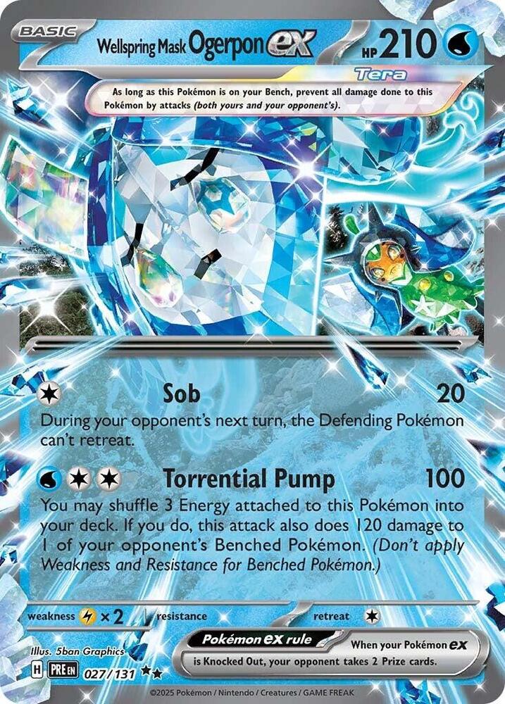 Pokemon Wellspring Mask Ogerpon ex 27/131 Prismatic Evolutions