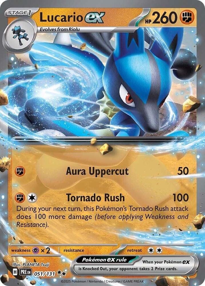 Pokemon Lucario ex 51/131 Prismatic Evolutions