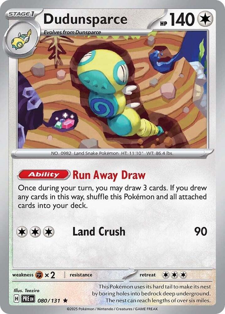 Pokemon Dudunsparce 80/131 Prismatic Evolutions
