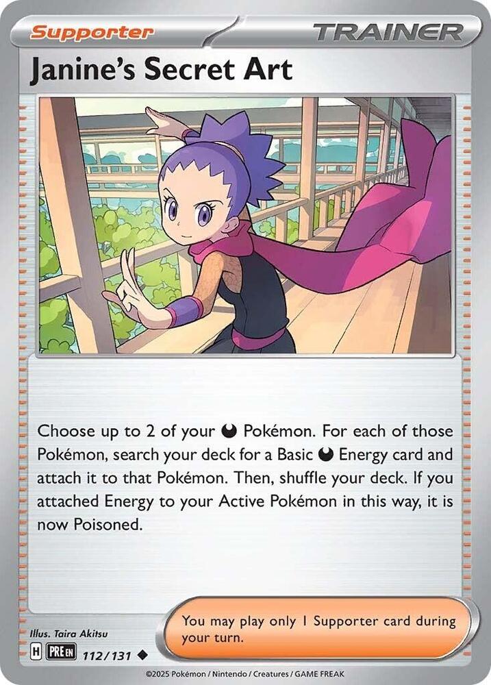 Pokemon Janine's Secret Art 112/131 Prismatic Evolutions