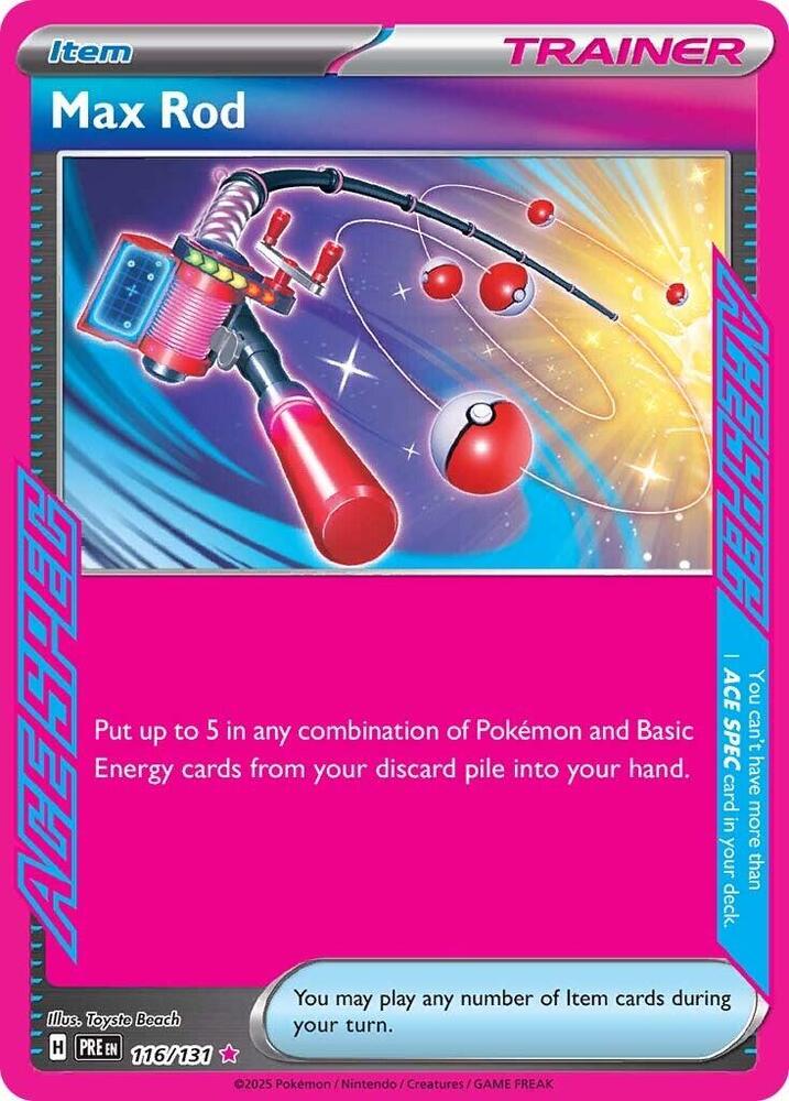 Pokemon Max Rod 116/131 Prismatic Evolutions