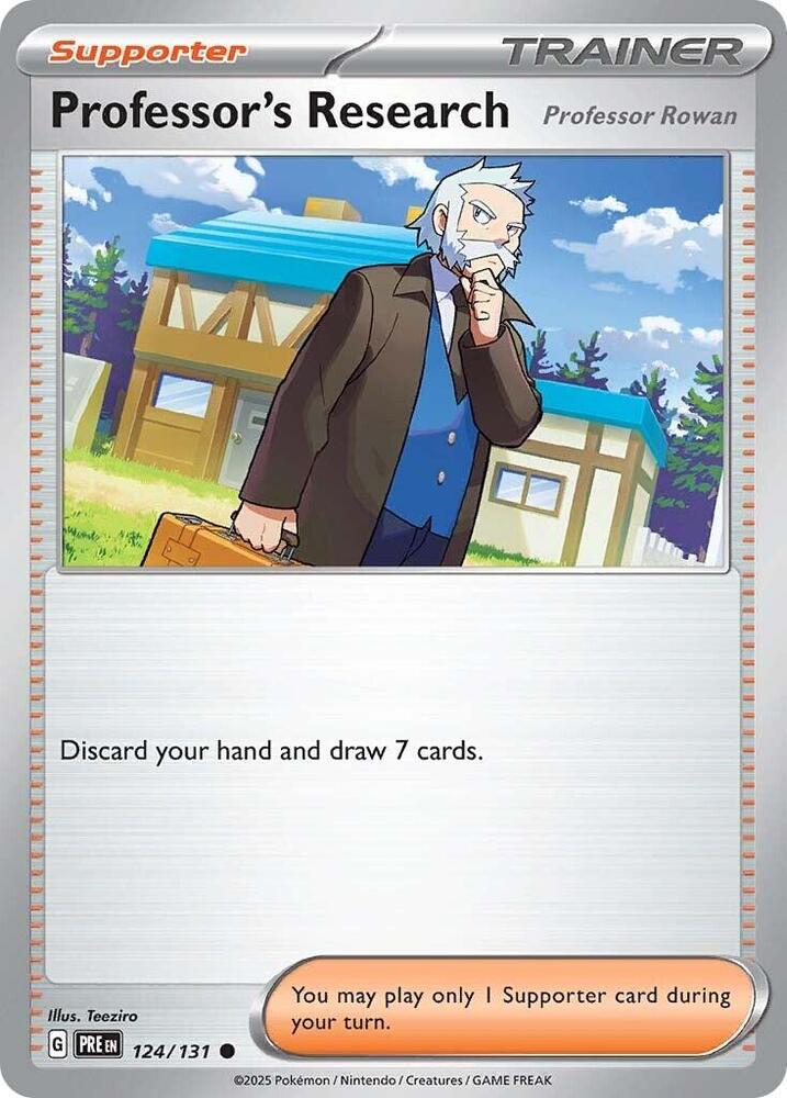 Pokemon Professor's Research Professor Rowan 124/131 Prismatic Evolutions