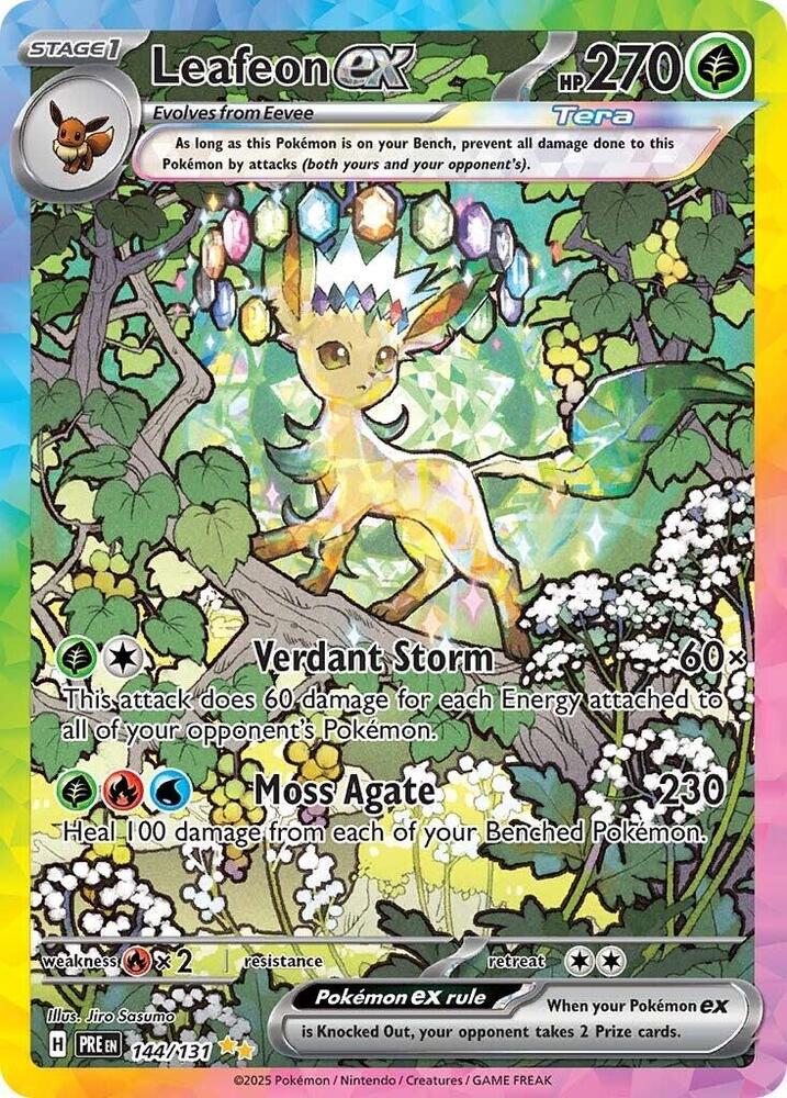 Pokemon Leafeon ex 144/131 Prismatic Evolutions