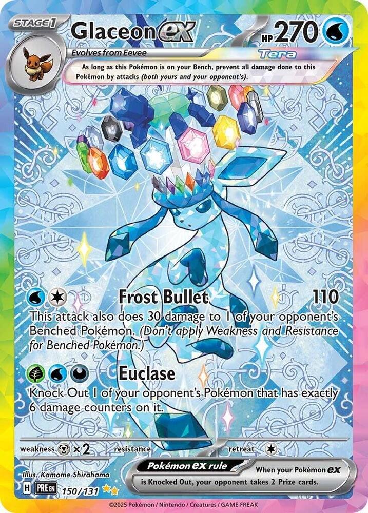 Pokemon Glaceon ex 150/131 Prismatic Evolutions