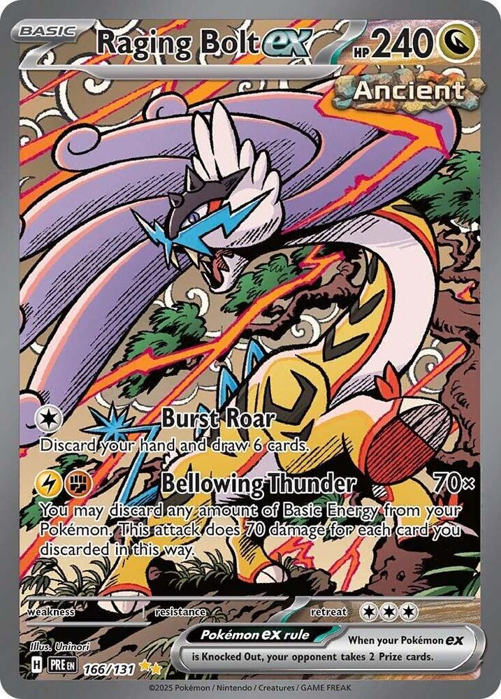 Pokemon Raging Bolt ex 166/131 Prismatic Evolutions