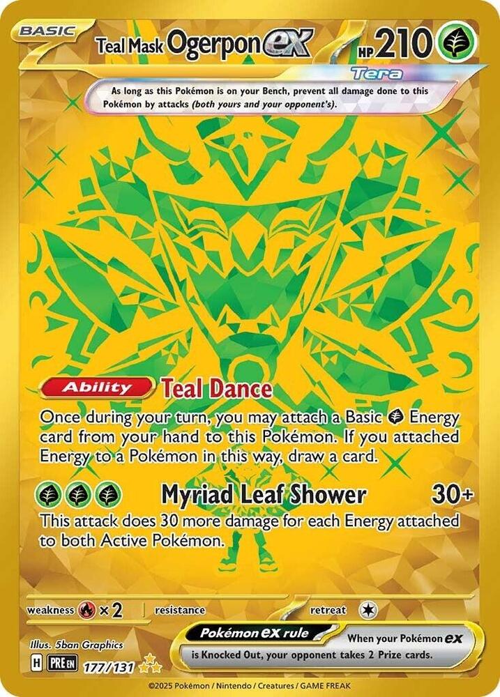 Pokemon Teal Mask Ogerpon ex 177/131 Prismatic Evolutions