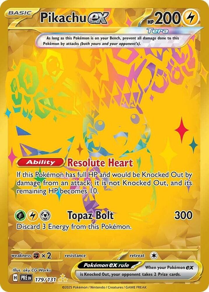 Pokemon Pikachu ex 179/131 Prismatic Evolutions