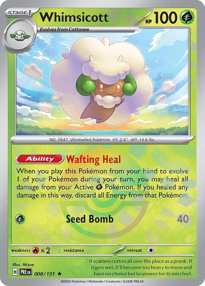 Pokemon Whimsicott (Poké Ball) 8/131 Prismatic Evolutions