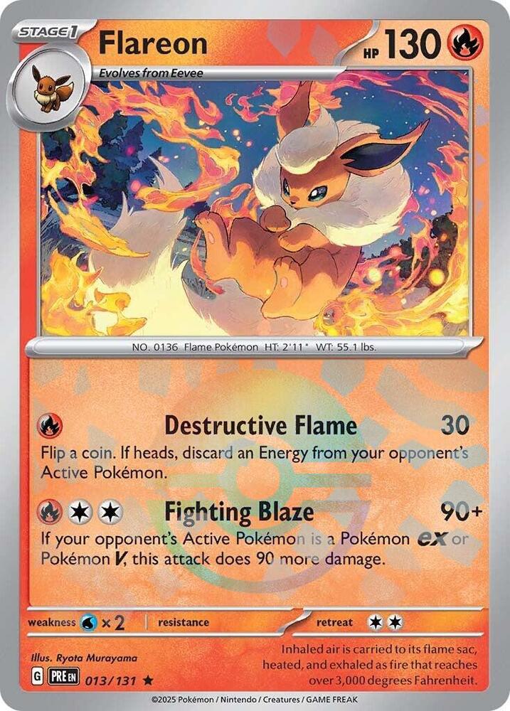 Pokemon Flareon (Poké Ball) 13/131 Prismatic Evolutions