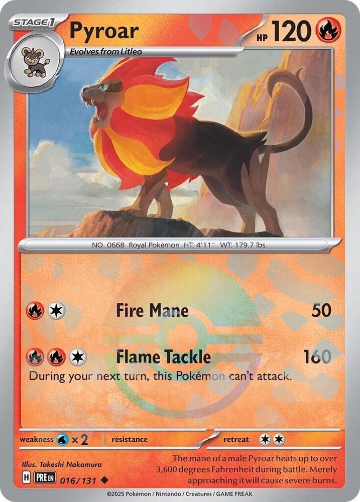 Pokemon Pyroar (Poké Ball) 16/131 Prismatic Evolutions