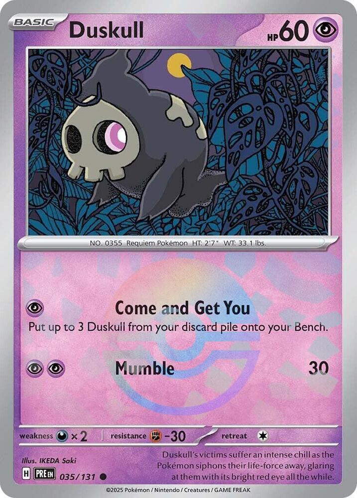 Pokemon Duskull (Poké Ball) 35/131 Prismatic Evolutions