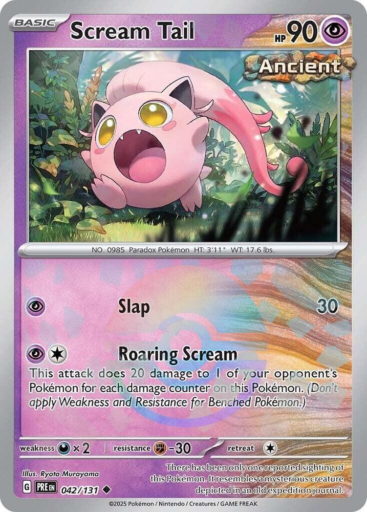 Pokemon Scream Tail (Poké Ball) 42/131 Prismatic Evolutions