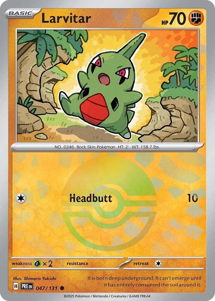 Pokemon Larvitar (Poké Ball) 47/131 Prismatic Evolutions