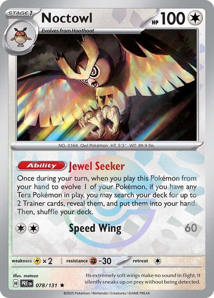 Pokemon Noctowl (Poké Ball) 78/131 Prismatic Evolutions