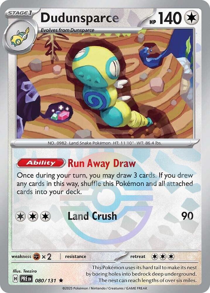 Pokemon Dudunsparce (Poké Ball) 80/131 Prismatic Evolutions