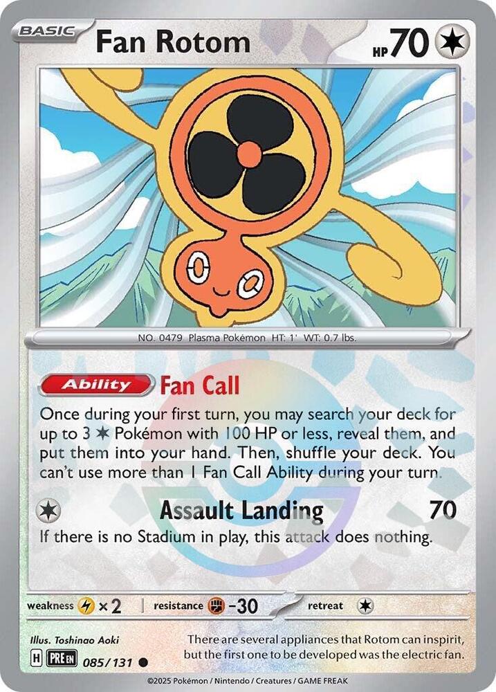 Pokemon Fan Rotom (Poké Ball) 85/131 Prismatic Evolutions