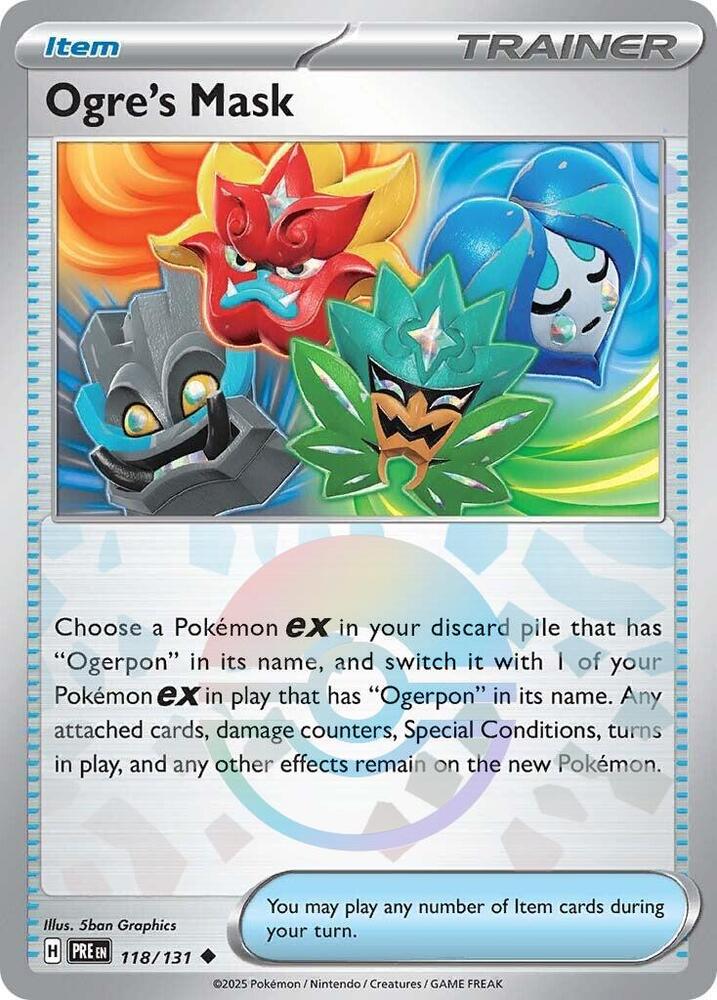 Pokemon Ogre's Mask (Poké Ball) 118/131 Prismatic Evolutions