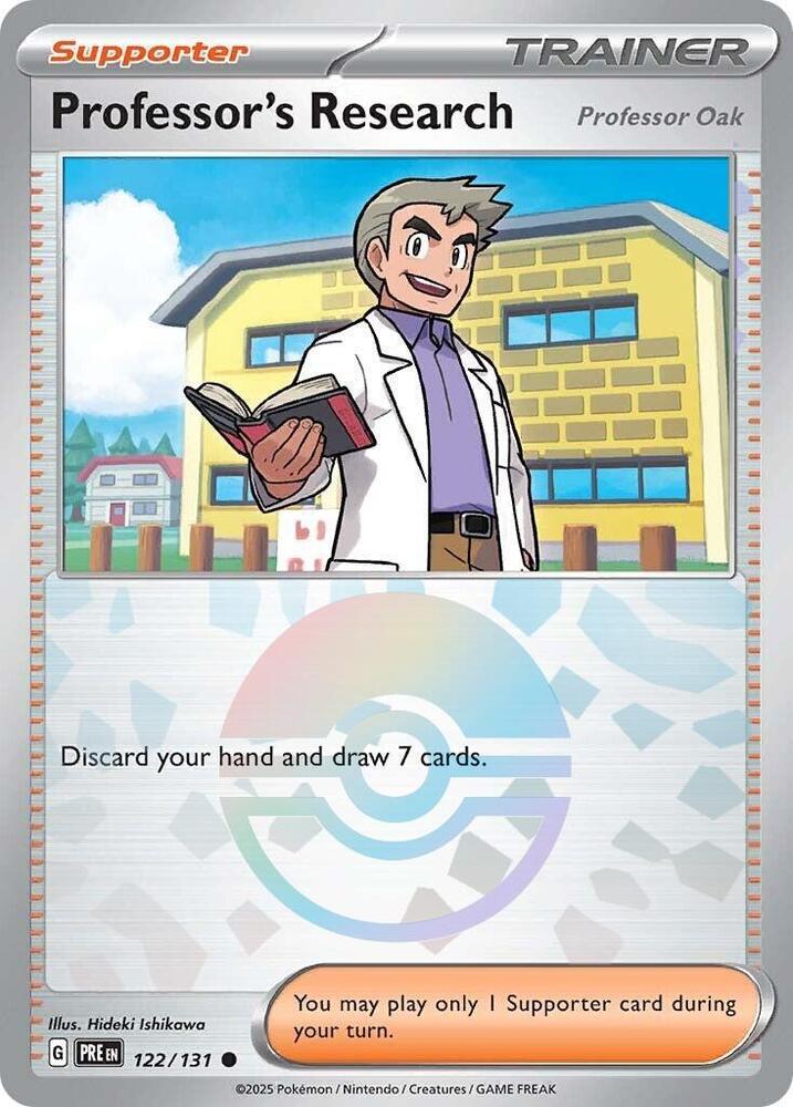 Pokemon Professor's Research Professor Oak (Poké Ball) 122/131 Prismatic Evolutions
